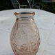 hyacinth vase molded glass rosaline art deco motifs signed Joma