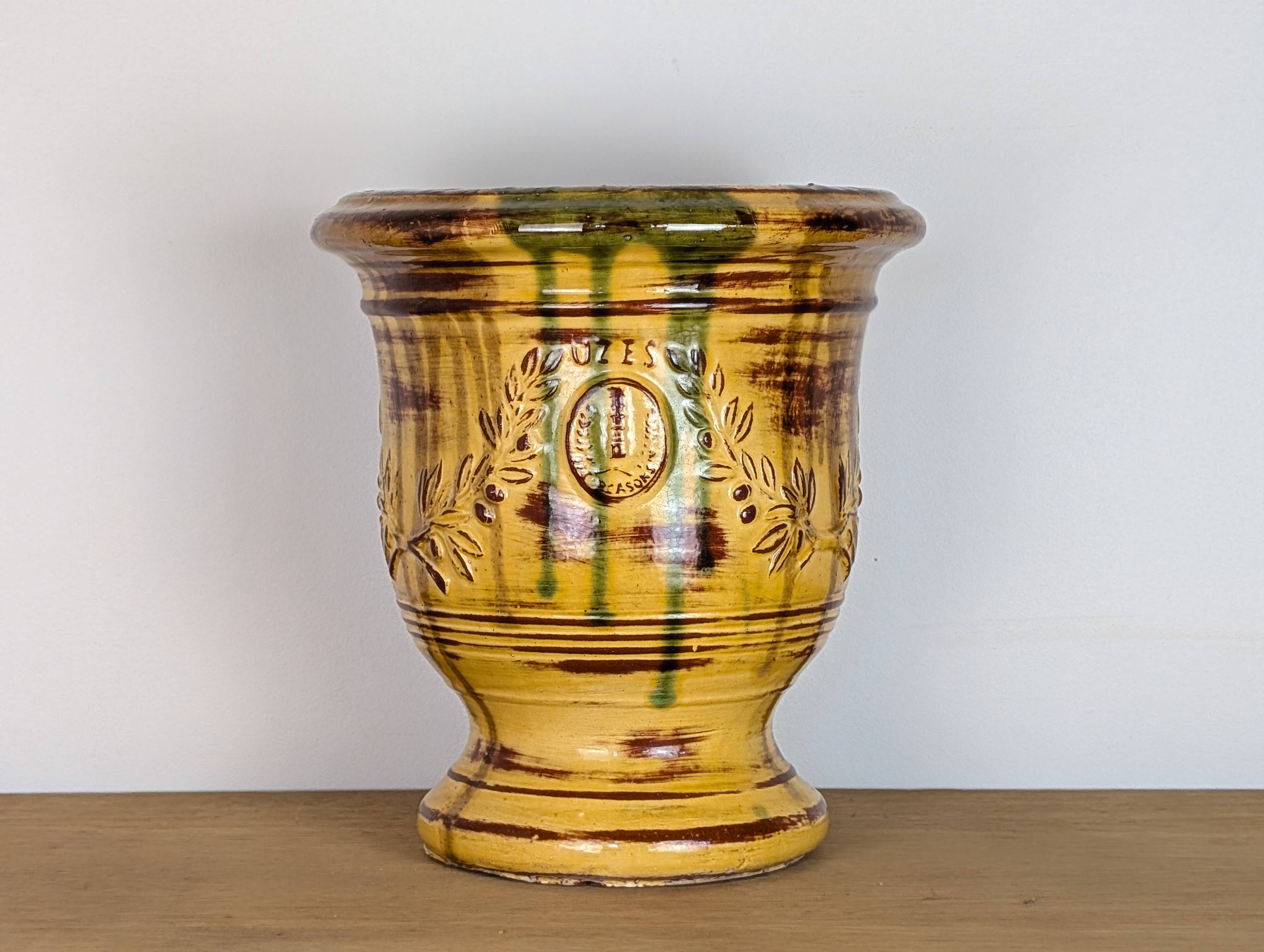 Uzes glazed earthenware planter
