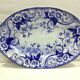 Creil and Montereau - Oval flat in faience model Flora