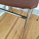 4 chaises skaï camel métal chromé années 70