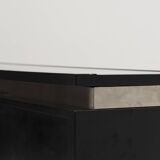 Brushed steel sideboard, lodovico acerbis, 1970s