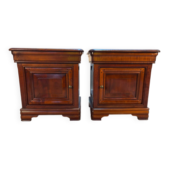 Pair of Louis Philippe style bedside tables