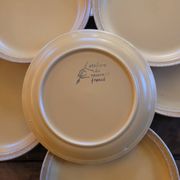 Stoneware dessert plates – Ateliers du Revermont, France – late 20th century