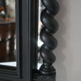 Mirror Louis XIII black wood 38 X 60
