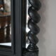 Miroir Louis XIII bois noir 38 X 60
