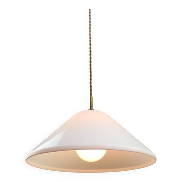 Elpis Pendant by Luigi Massoni for Guzzini in Plexiglass & Brass, 1970s