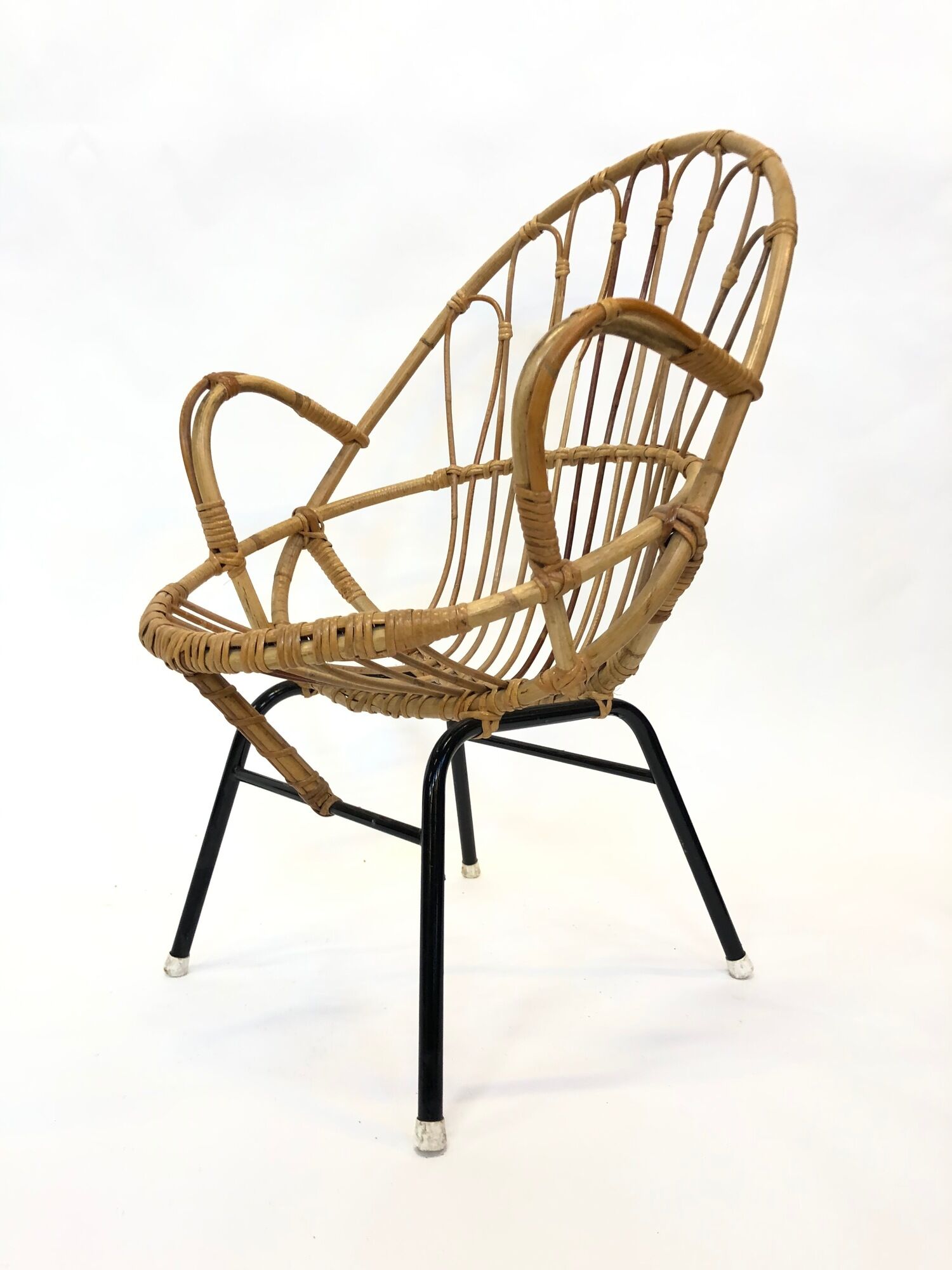 Vintage Dirk van Sliedregt for Rohe Noordwolde Rotan chair