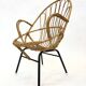 Vintage Dirk van Sliedregt for Rohe Noordwolde Rotan chair