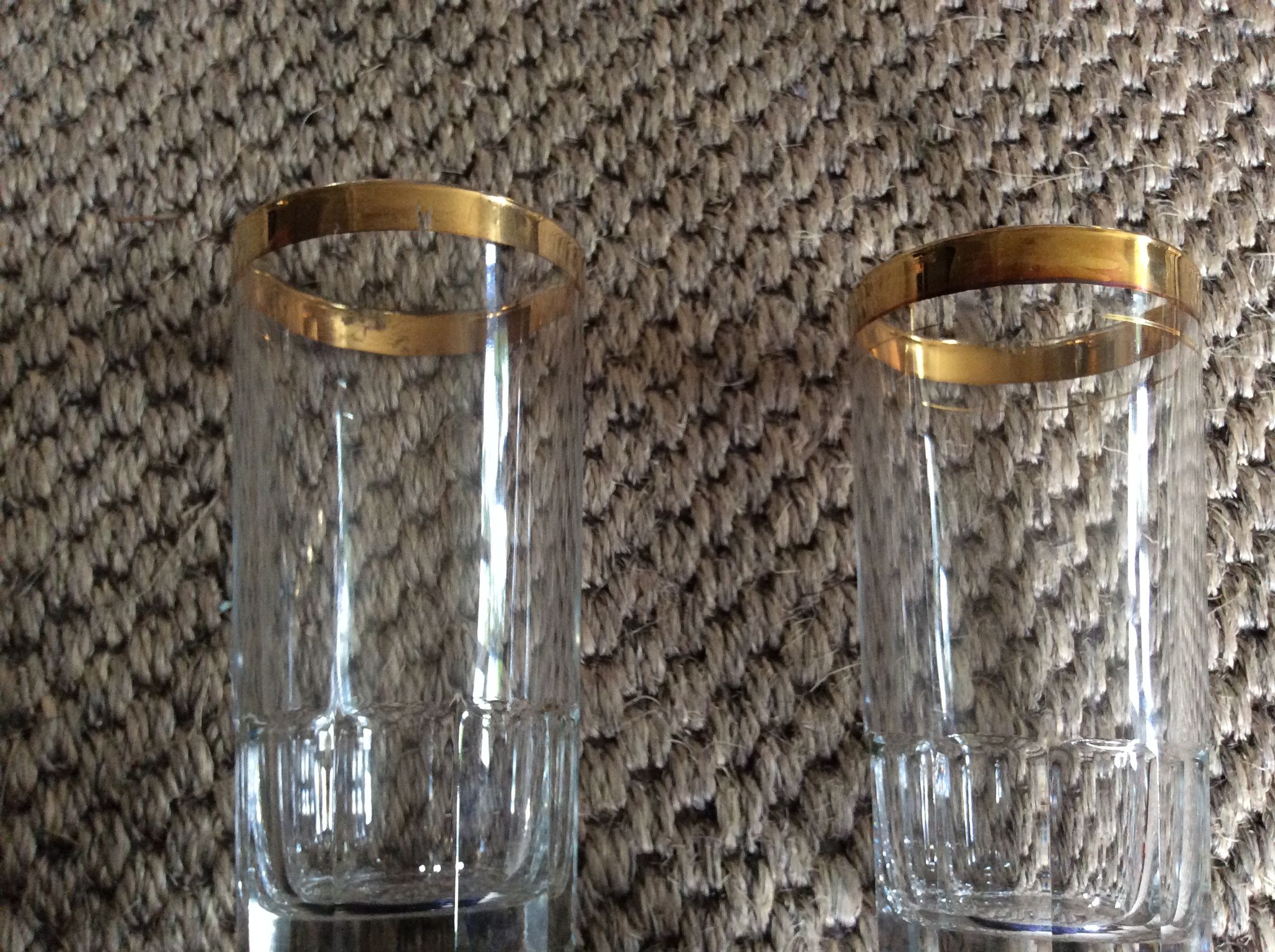 Series of 6 vintage glasses