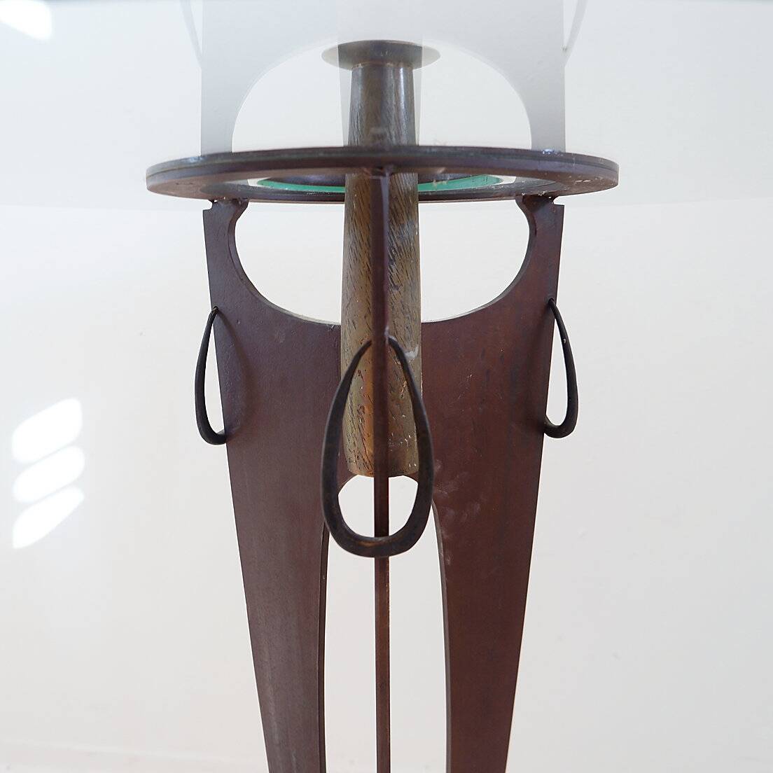 Vincent wegnez sculptural bronze and glass console table - belgium 20th