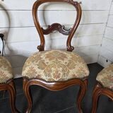 4 Louis Philippe style 19th century cherry wood chairs