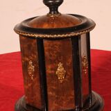 Napoleon III Cigar Humidor in Blackened Wood and Brass