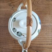 Asian style teapot with bamboo handle