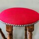 Pair of antique high stools in solid wood