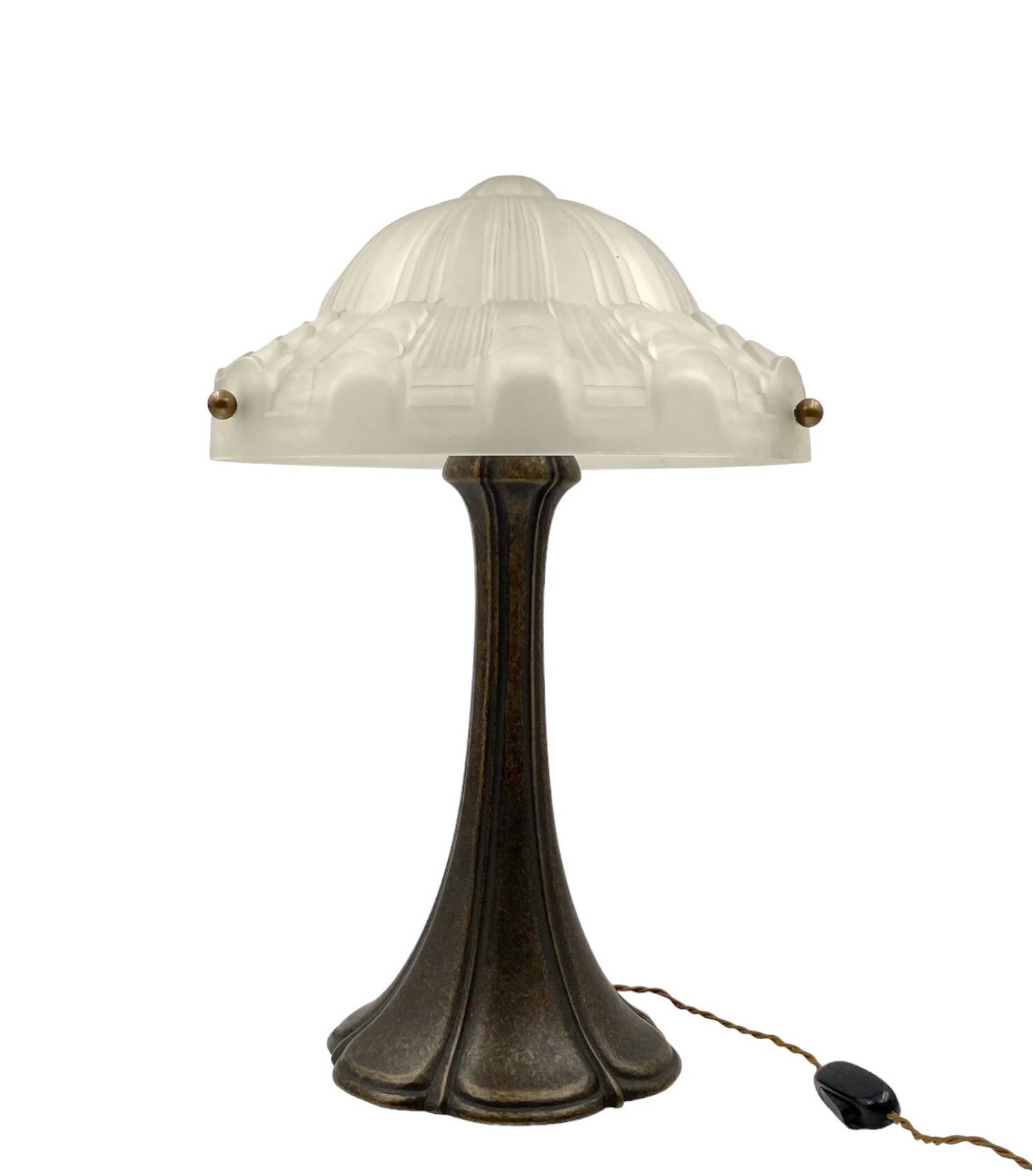 Art Deco bronze table Lamp, France ca. 1930s