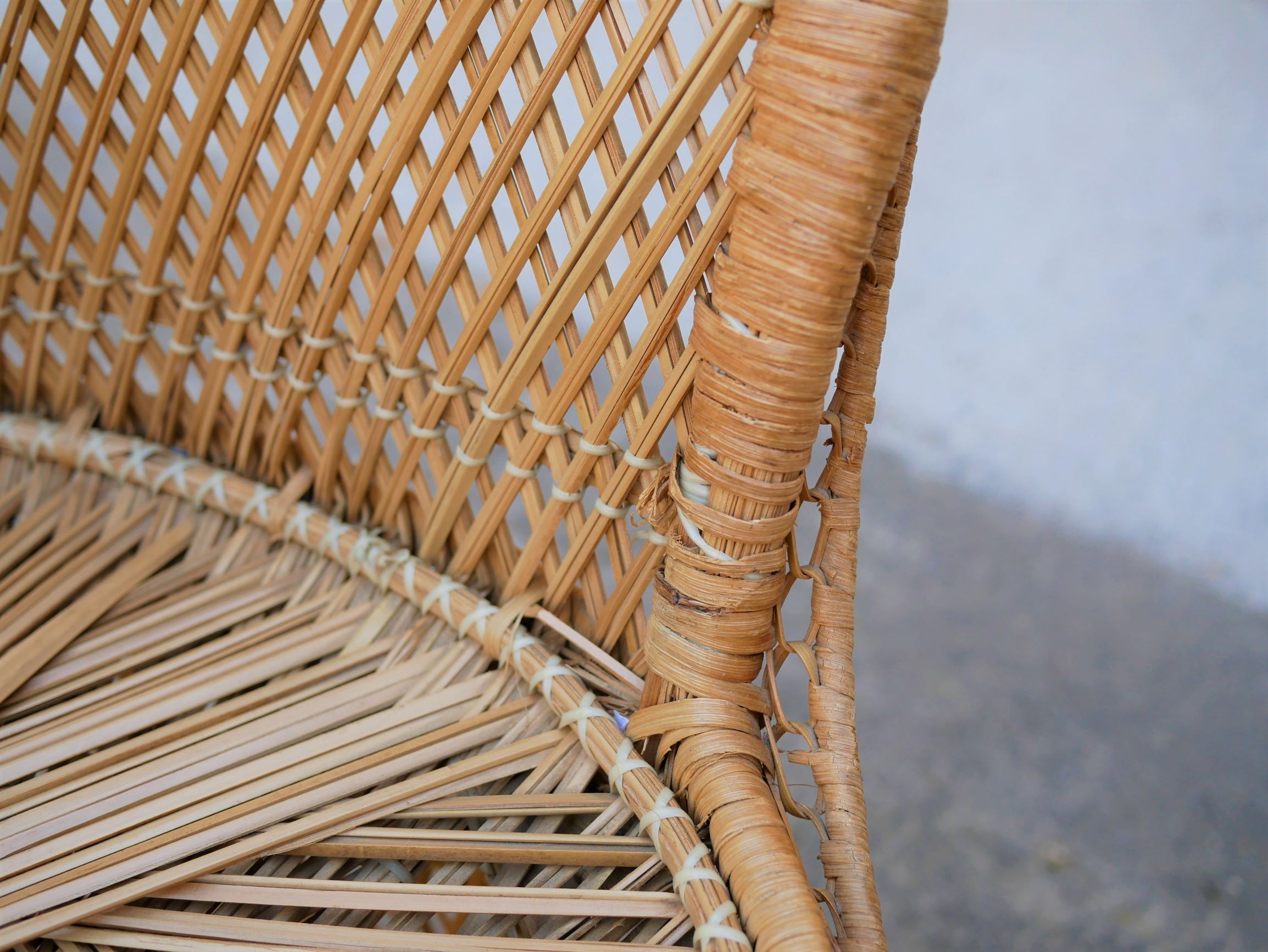 Vintage rattan armchair