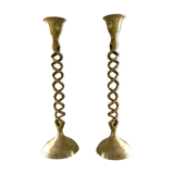 Pair of brass candlesticks