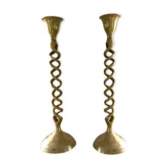 Pair of brass candlesticks