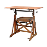 Architect's table has industrial adjustable design H Morin betting