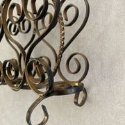 60s magazine rack in gold metal