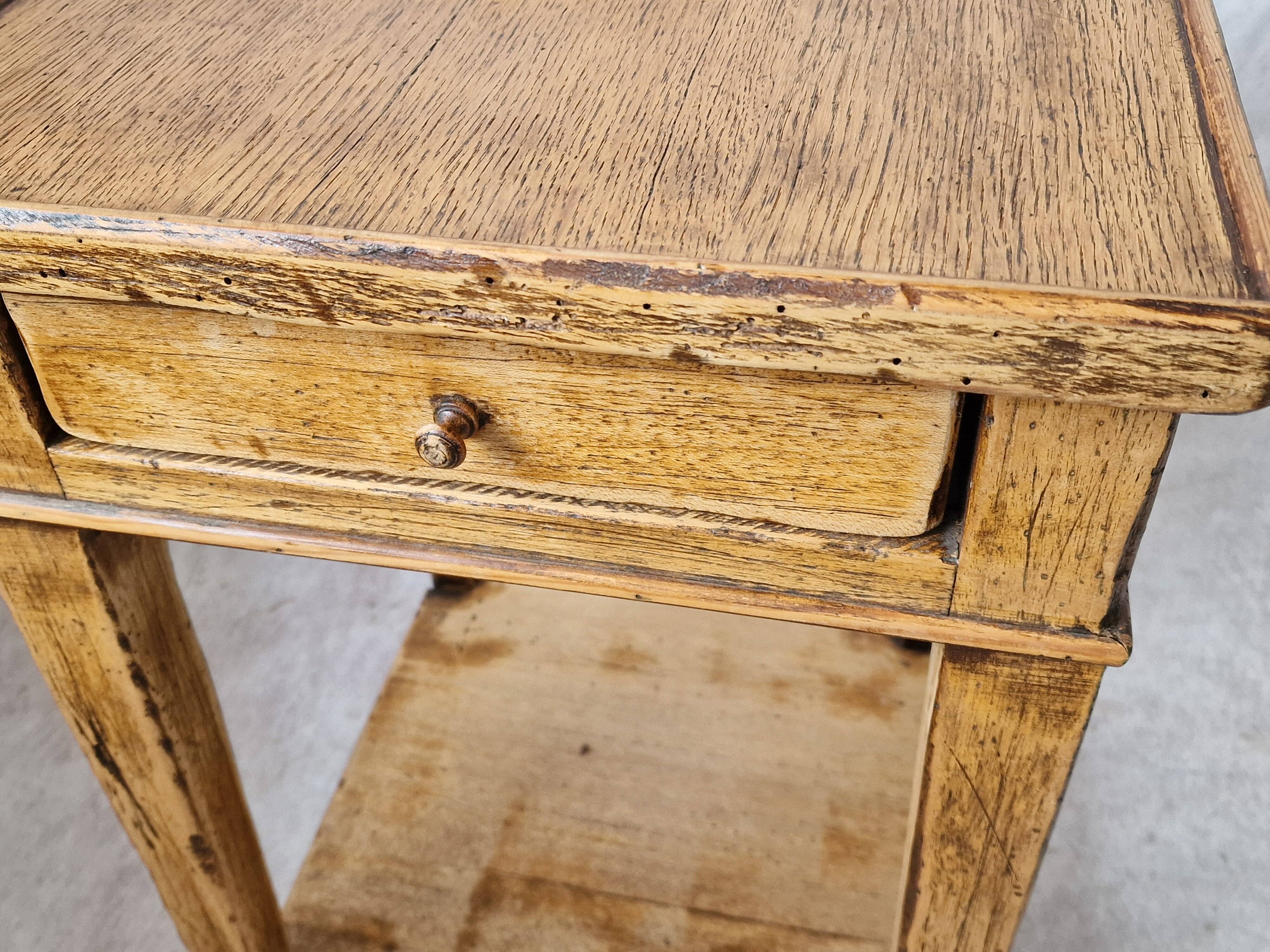 Pair of light wood bedside tables