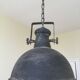 Large round sheet metal pendant light