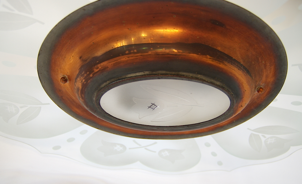 Copper pendant light from the 40s