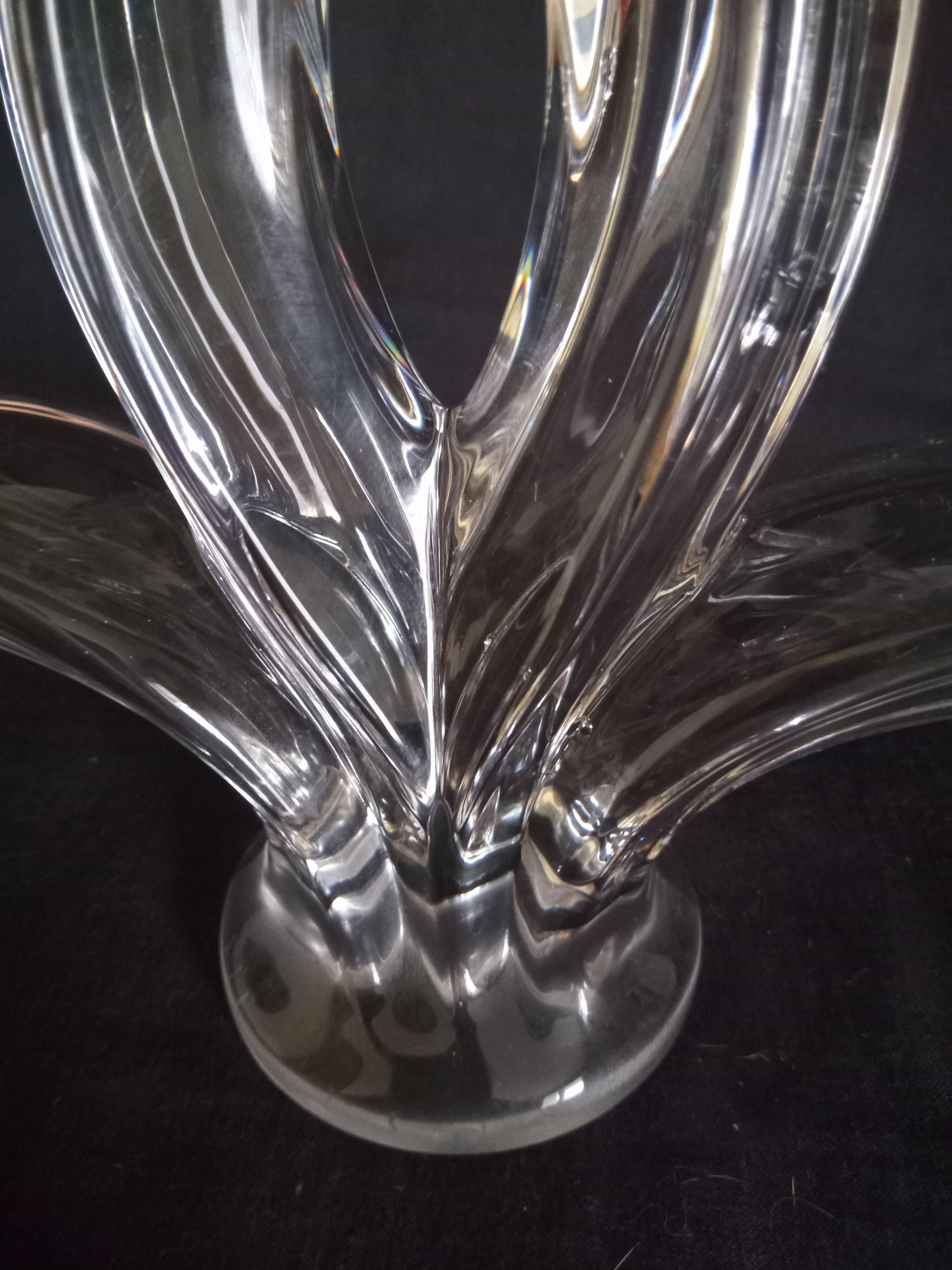 Candle holder 2 crystal arms