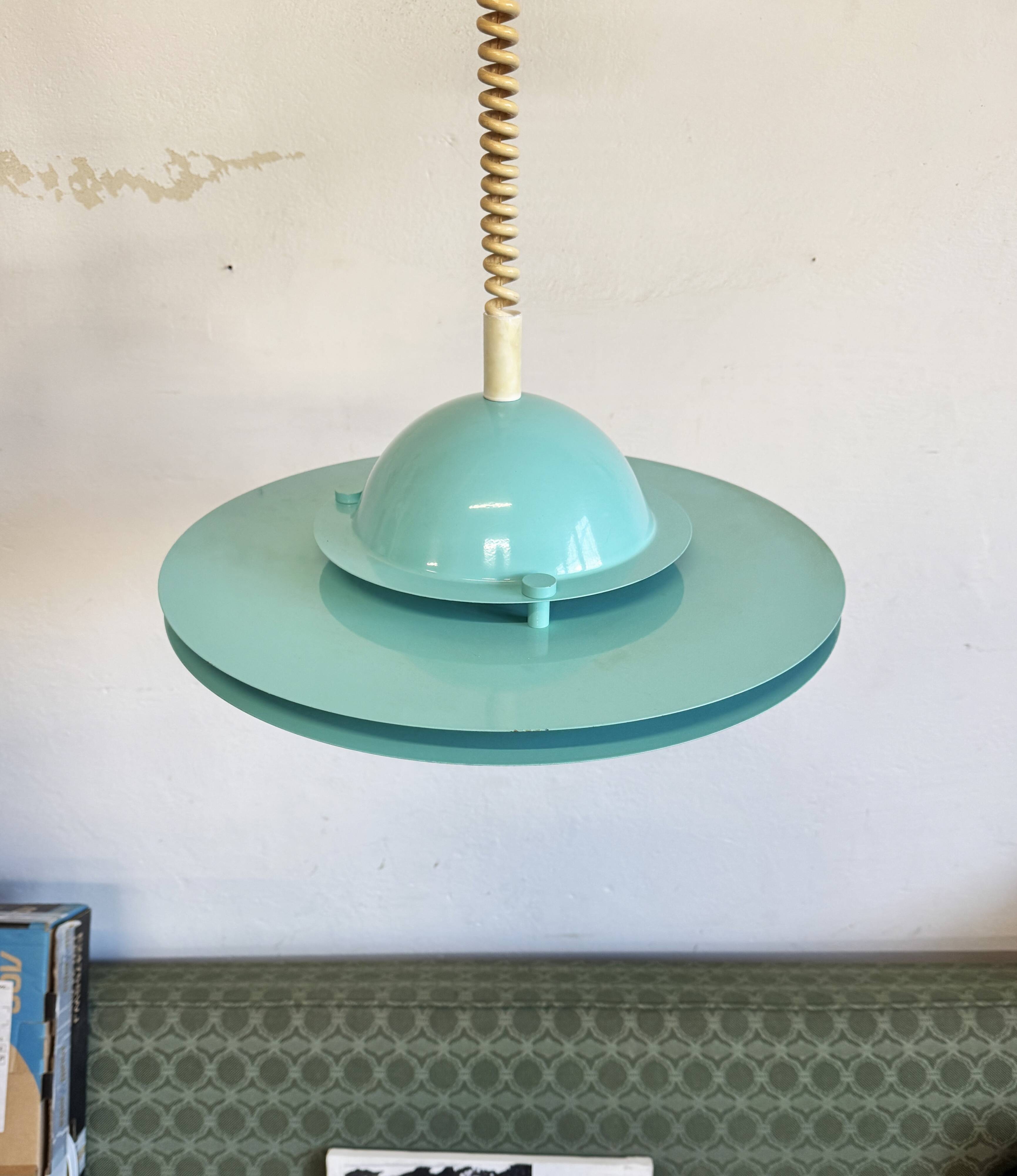 Adjustable UFO Pendant Lamp, 1980s, Vintage