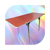 Table year 70 in orange Formica