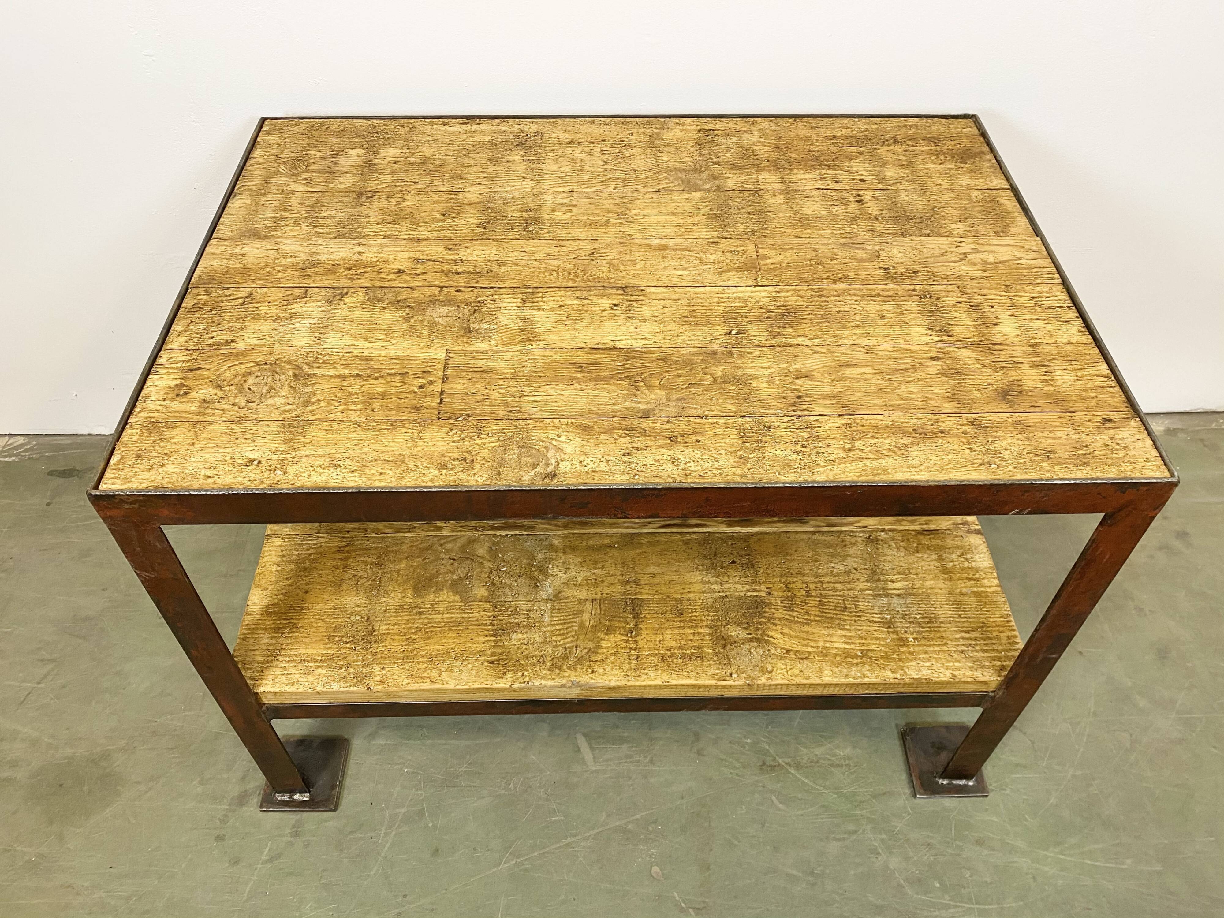 Red Industrial Coffee Table, 1960s