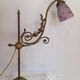 Lampe art nouveau monte et baisse en bronze