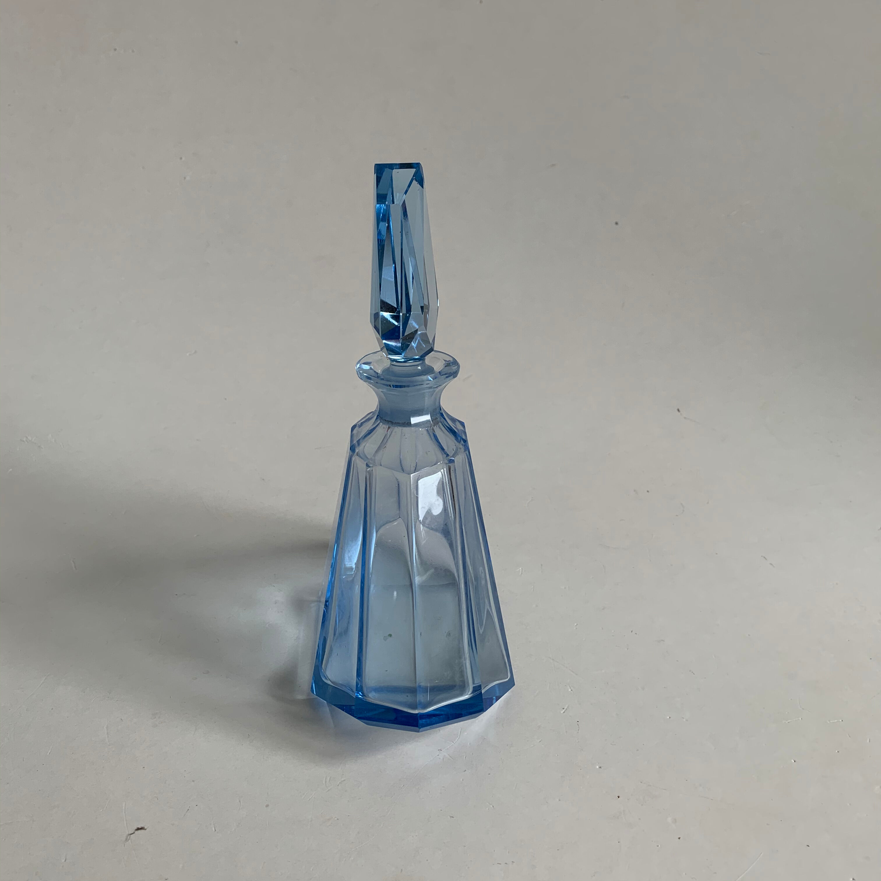 Art deco shaped glass carafe, 1940s