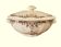 Large antique soup tureen in Longchamp earthenware.