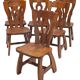 Set of 6 chairs by Guillerme and Chambron
