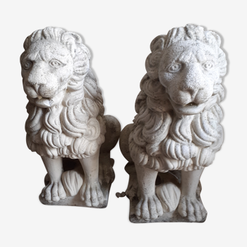 Pair of ancient lions