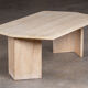 Table basse design vintage travertin