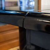 Italian black lacquered wood table from the 1970s