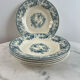 5 assiettes creuse terre de fer gien