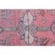 Vintage Turkish Oushak handmade wool cotton pink runner rug 84x379