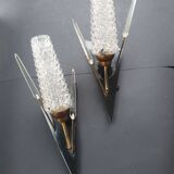 Pair of antique tulip arrow wall sconces