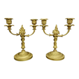 Paire de bougeoirs style Louis XVI du XIXe