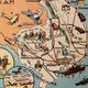 Old poster map of French Indochina (tourism) - 1931