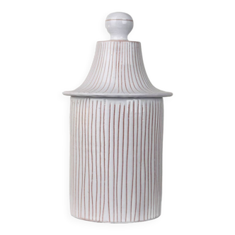 Rare ceramic lidded pot by Robert Picault, Vallauris, circa 1960