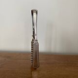 Silver asparagus tongs with Minerva hallmark, 19th century