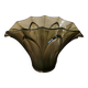 Art Deco vase in polished and frosted smoked glass