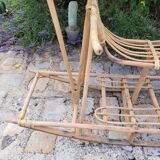 Rattan rocking horse