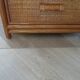 Vintage - sideboard - chest of drawers - woven rattan chest of drawers - wood - bamboo - 80s