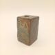 Vintage Ceramic Square Flower Vase Grès Pique Fleurs Scarified France 60