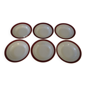 Assiettes creuses porcelaine opaque digoin sarreguemines modèle pasteur